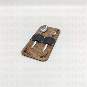 AHŞAP ÇATAL KAŞIK BIÇAK SERVİS MODEL 1
