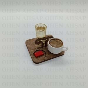 AHŞAP ÇAY KAHVE SOS KURUYEMİŞ SUNUMLUK MODEL 4