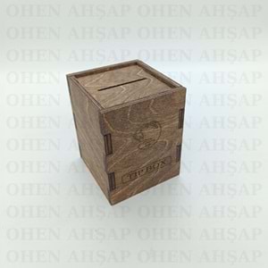 AHŞAP TIPBOX BAHŞİŞ KUTUSU MODEL 3