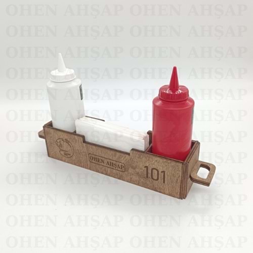 AHŞAP 2 BÖLMELİ PEÇETELİKLİ MENAJ TAKIMI MODEL 2