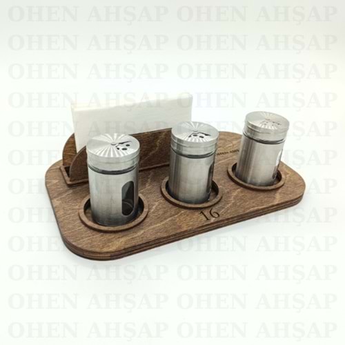 AHŞAP 3 BÖLMELİ PEÇETELİKLİ MENAJ TAKIMI MODEL 1
