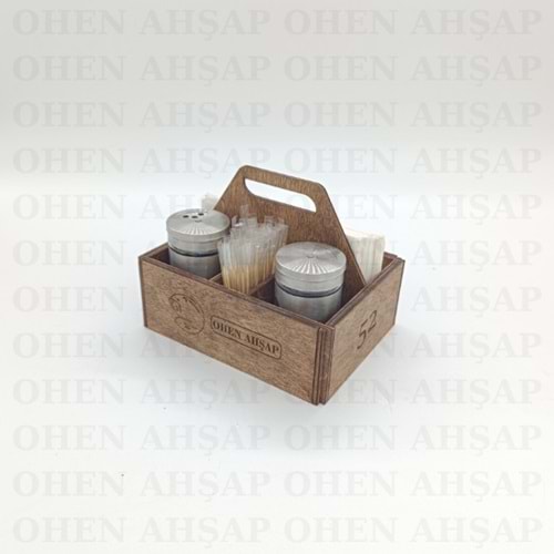 AHŞAP 3 BÖLMELİ PEÇETELİKLİ MENAJ TAKIMI MODEL 2