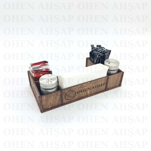 AHŞAP 4 BÖLMELİ PEÇETELİKLİ MENAJ TAKIMI MODEL 1