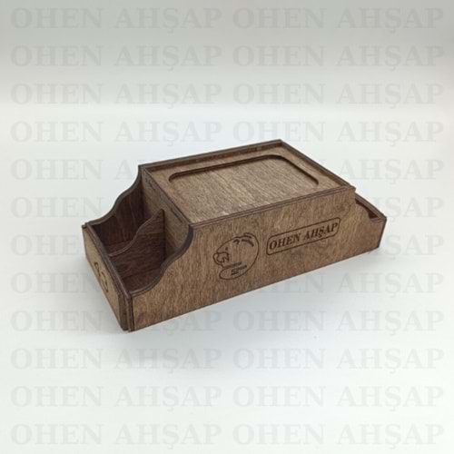 AHŞAP DİSPENSER PEÇETELİKLİ 4 BÖLMELİ MENAJ TAKIMI MODEL 1