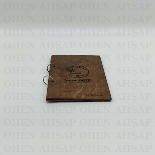AHŞAP METAL HALKALI MENÜ KABI MODELİ 1 A5 EBATLI