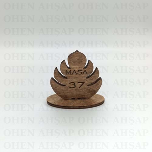 AHŞAP MASA NUMARASI MODELLERİ 4