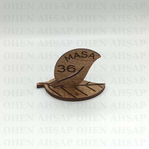 AHŞAP MASA NUMARASI MODELLERİ 5