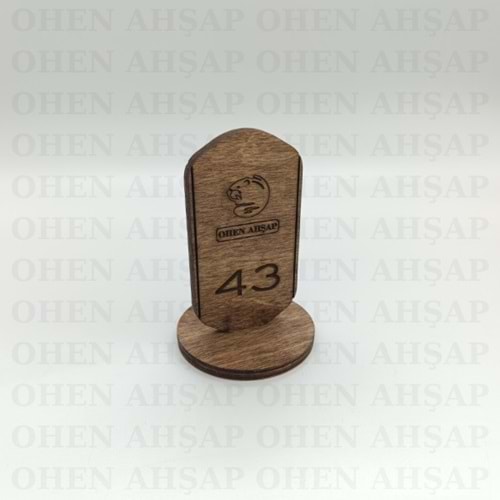 AHŞAP MASA NUMARASI MODELLERİ 7