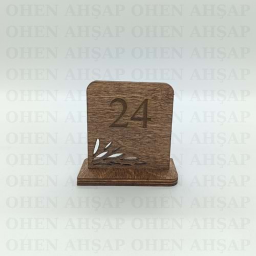AHŞAP MASA NUMARASI MODELLERİ 9