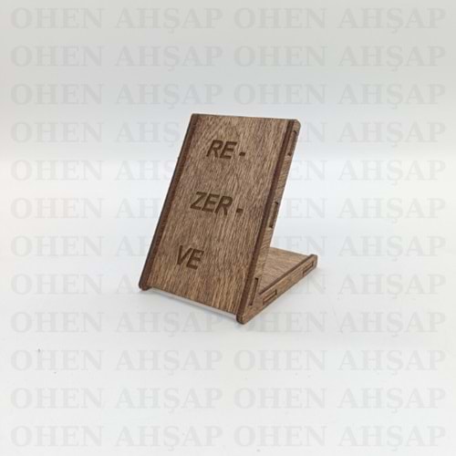 AHŞAP MASAÜSTÜ REZERVE VİP YAZI MODELİ 2