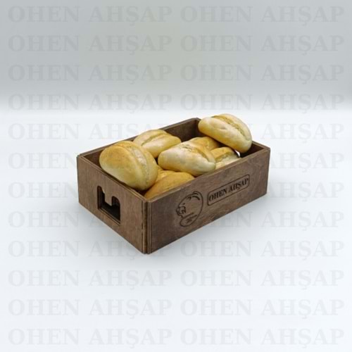 AHŞAP EKMEK GEVREK SİMİT KUTU MODEL 1
