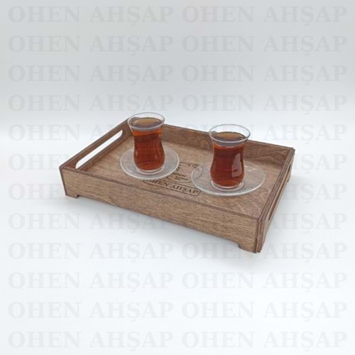 AHŞAP ÇAY KAHVE TEPSİSİ MODEL 1