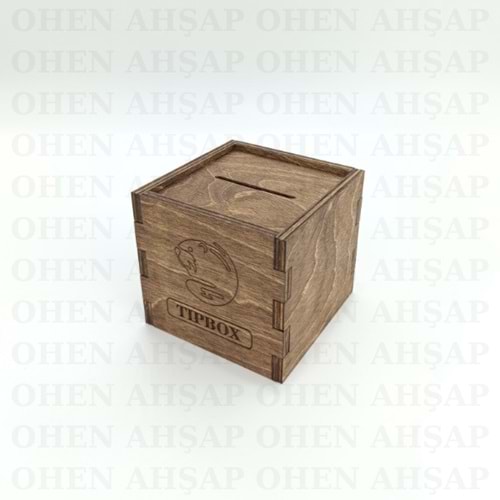 AHŞAP KARE TIPBOX BAHŞİŞ KUTUSU MODEL 1