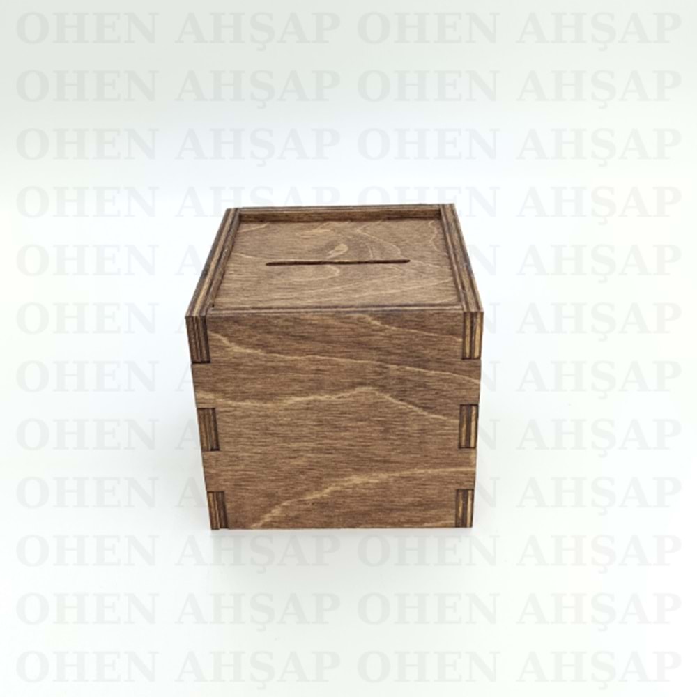 AHŞAP KARE TIPBOX BAHŞİŞ KUTUSU MODEL 1